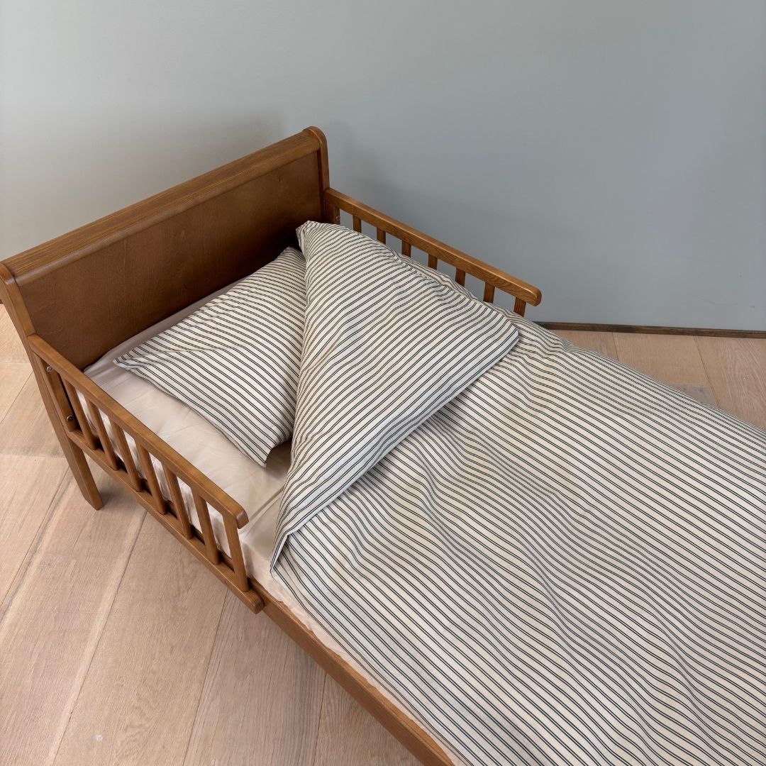 nuuroo By Mats - Baby sengetøj Lagen Green Double Stripe