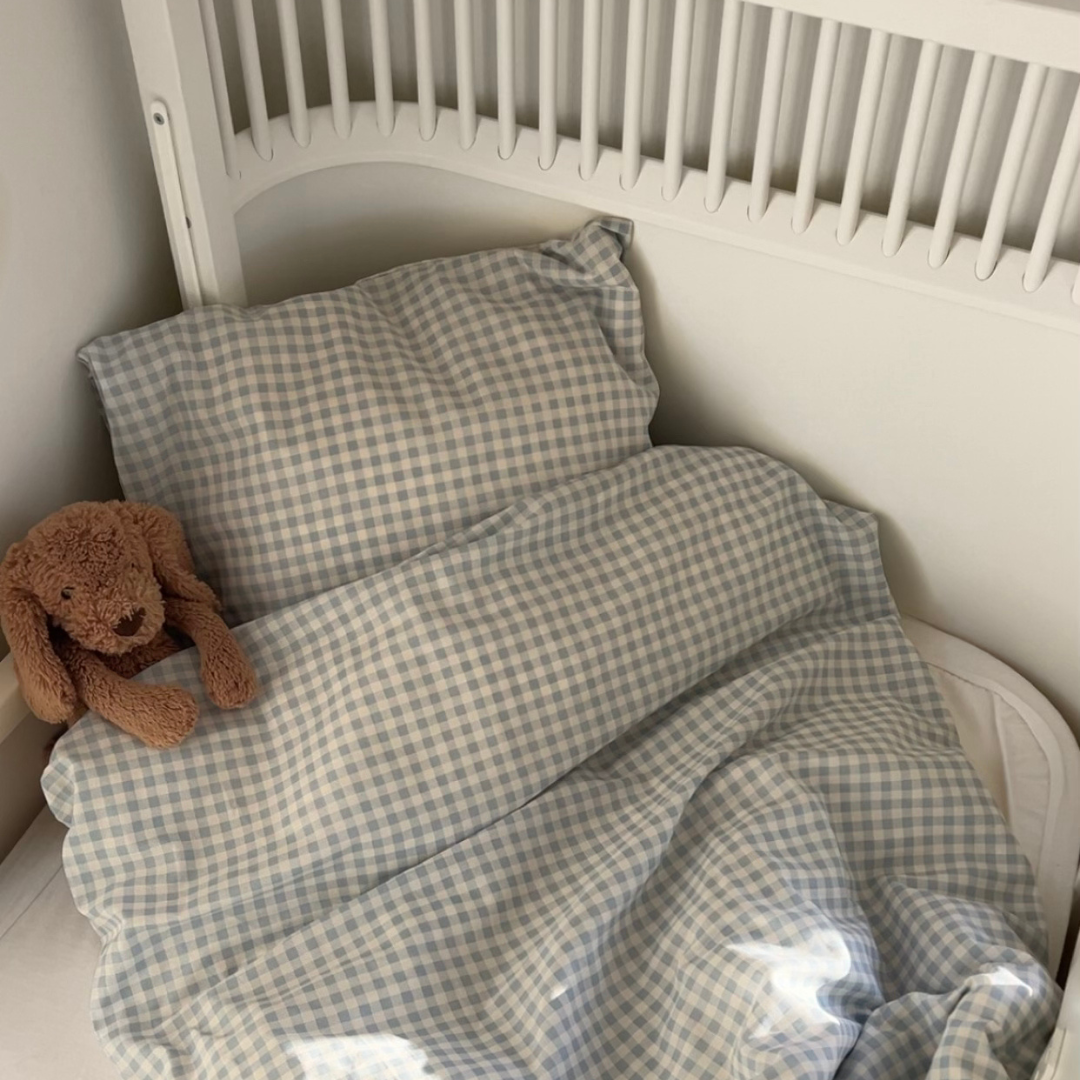 nuuroo By Mats - Baby sengetøj Lagen Blue Check