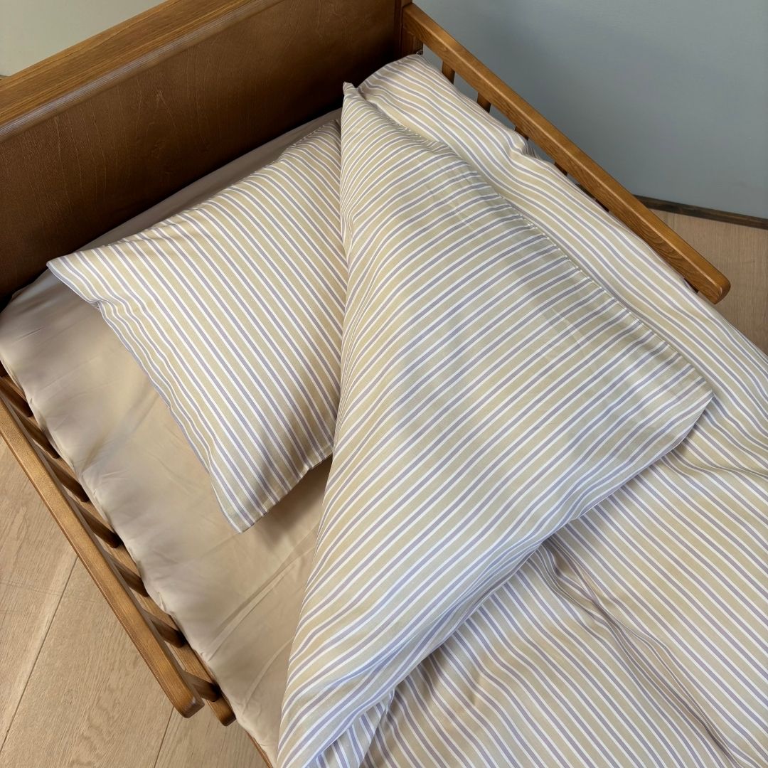 nuuroo By Mats - Junior sengetøj Lagen Lavender Stripe