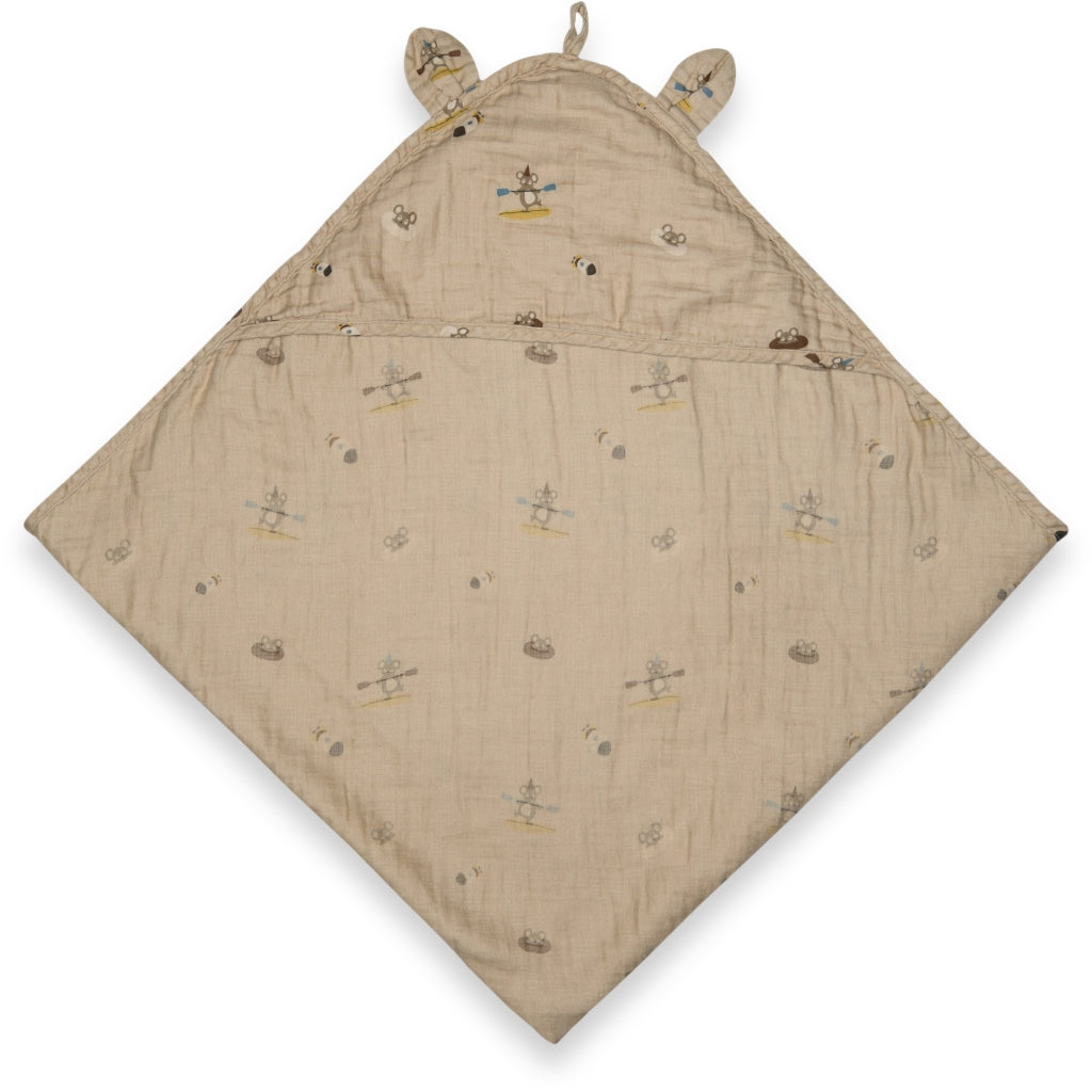 nuuroo Danila baby musselin håndklæde Håndklæde Beige surfer