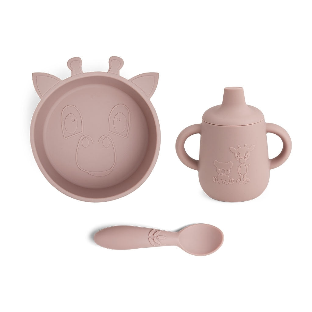 nuuroo Elias silikone servicesæt 3-pak Spisesæt Woodrose