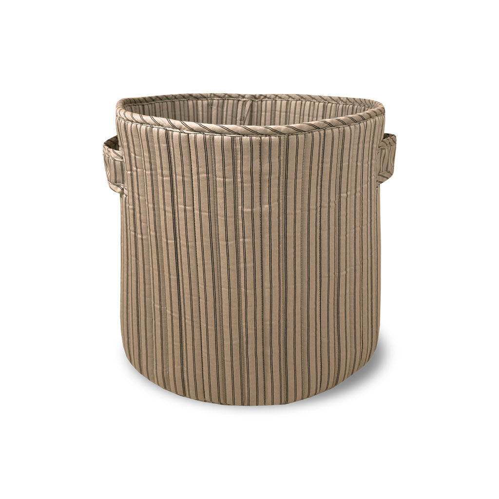 nuuroo Hunter kviltet opbevaringskurv - medium Lagen Cream stripe