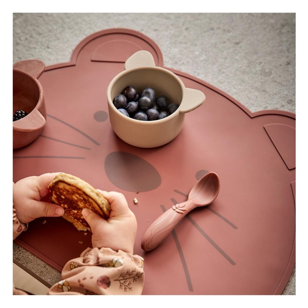 Rosa silikone snackskål - 2 stk.