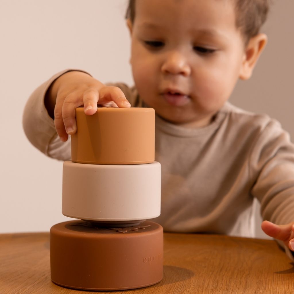 nuuroo Vanja silikone stabeltårn Legetøj Brown color mix