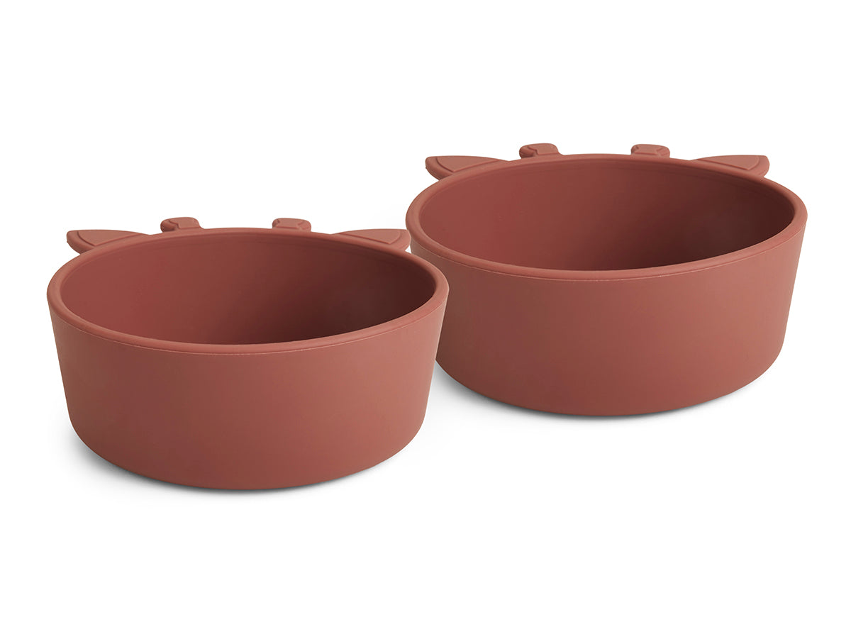 nuuroo Alex silikone dyb tallerken - 2 stk. Dyb tallerken Mahogany