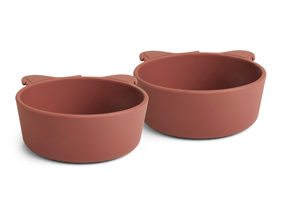 nuuroo Alex silikone dyb tallerken - 2 stk. Dyb tallerken Mahogany