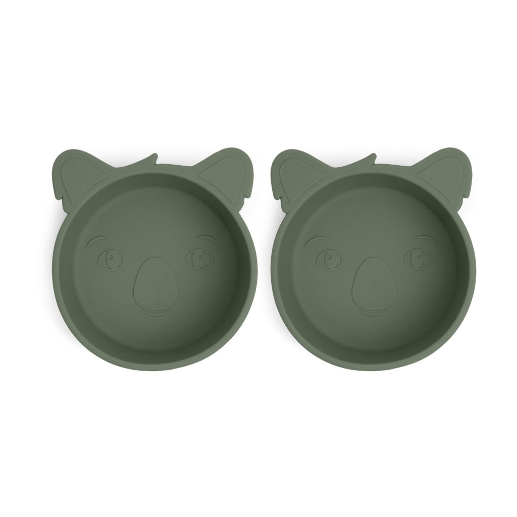 nuuroo Alex silikone dyb tallerken - 2 stk. Dyb tallerken Dusty green