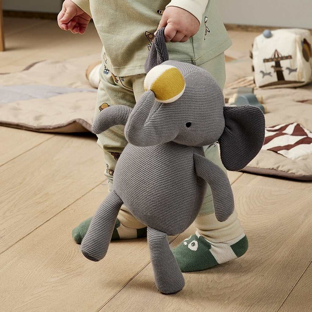 nuuroo Fille strikket elefant Bamse Grey