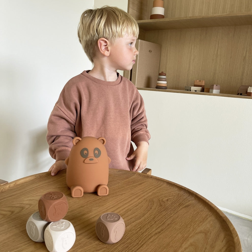nuuroo Sana silicone dice 4 pack Legetøj Brown color mix