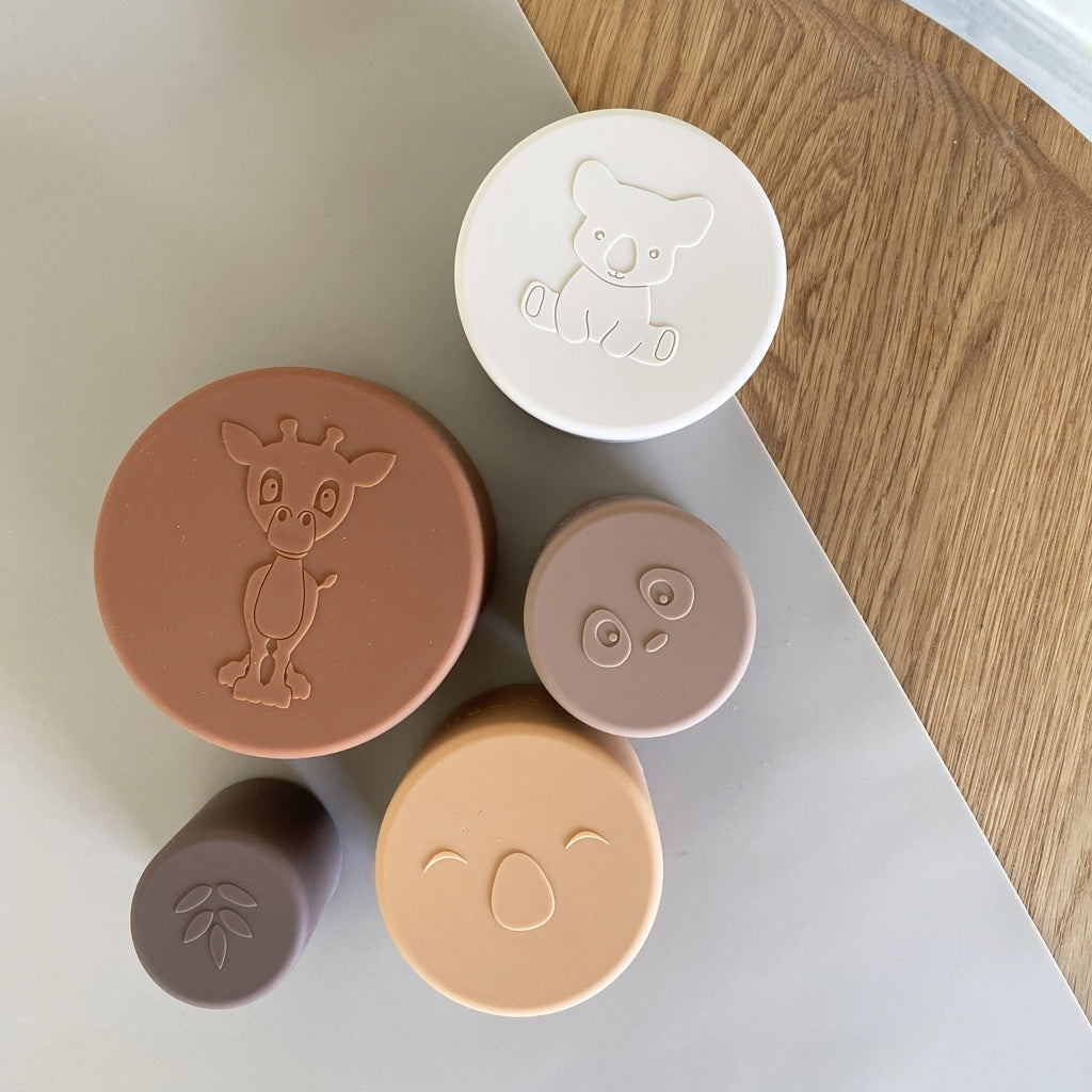 nuuroo Vanja silikone stabeltårn Legetøj Brown color mix