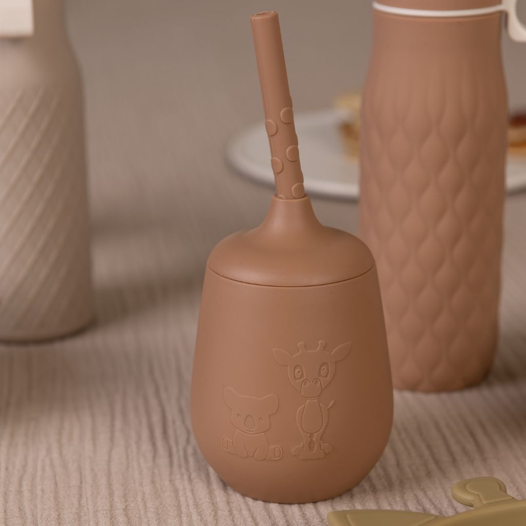 nuuroo Adita silikone kop med sugerør Kop Chocolate malt