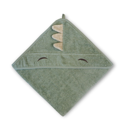 nuuroo Aki håndklæde med hætte - baby Håndklæde Light green Dino