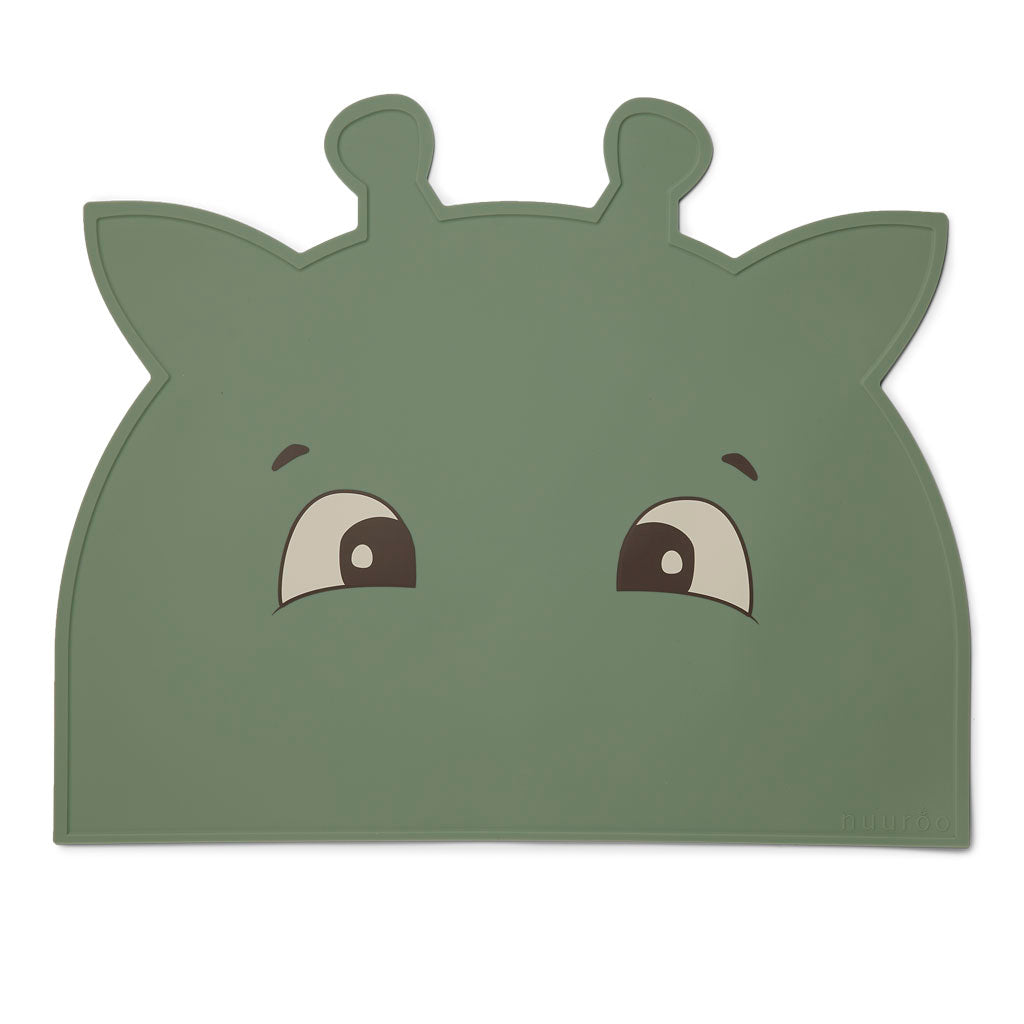 nuuroo Albert silikone dækkeserviet - giraf Dækkeserviet Dusty green