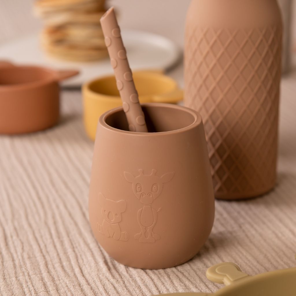 nuuroo Bo silikone servicesæt 3-pak Spisesæt Chocolate malt