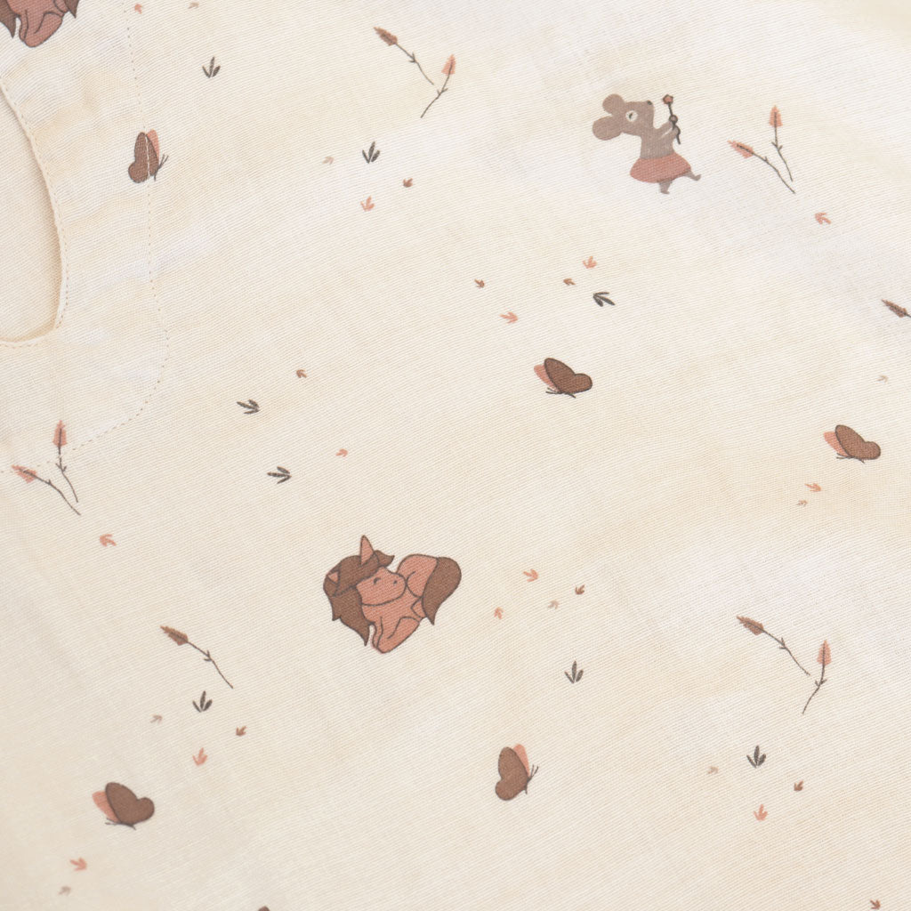 nuuroo Flor musselin poncho Poncho Cream unicorn