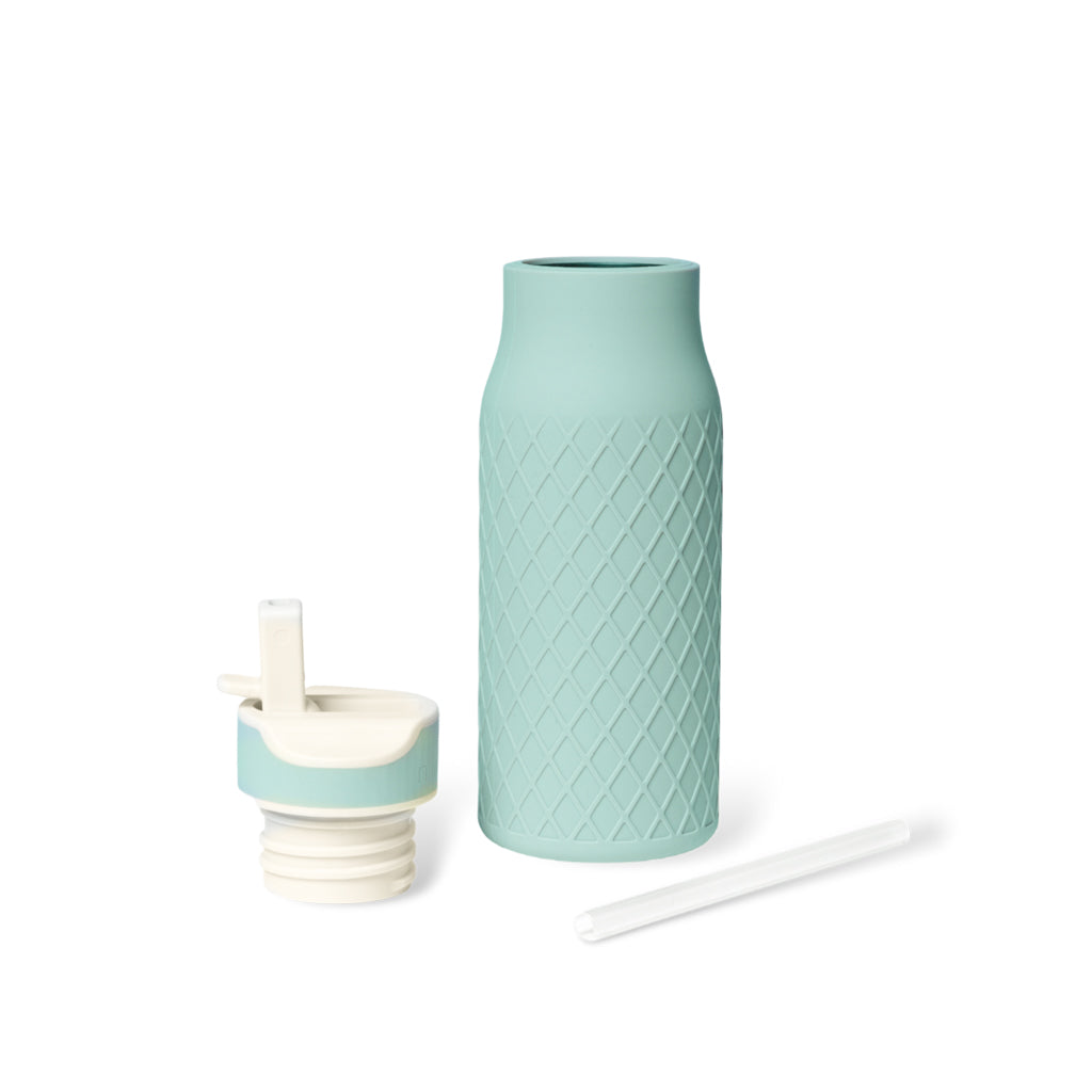 nuuroo Isa silikone drikkedunk - 400 ml Drinking bottle Desert sage