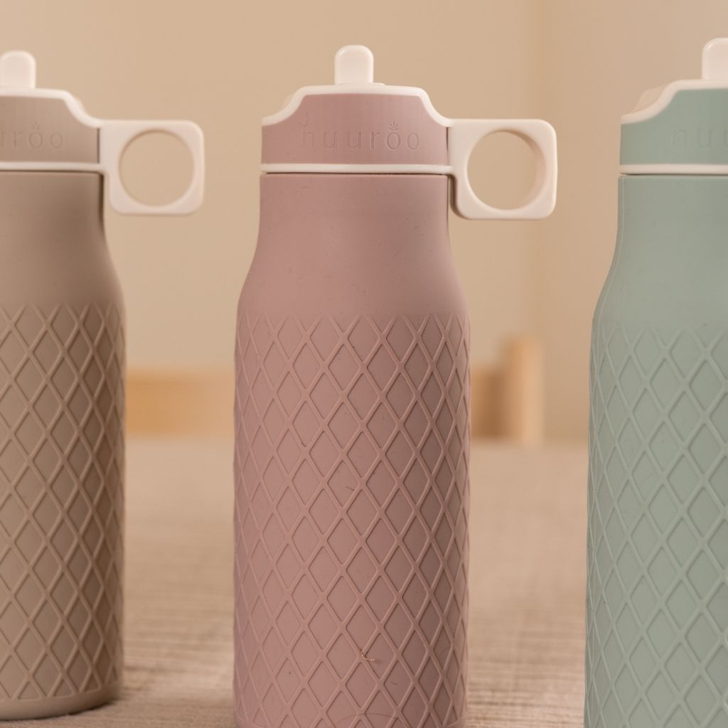 nuuroo Isa silikone drikkedunk - 400 ml Drinking bottle Woodrose