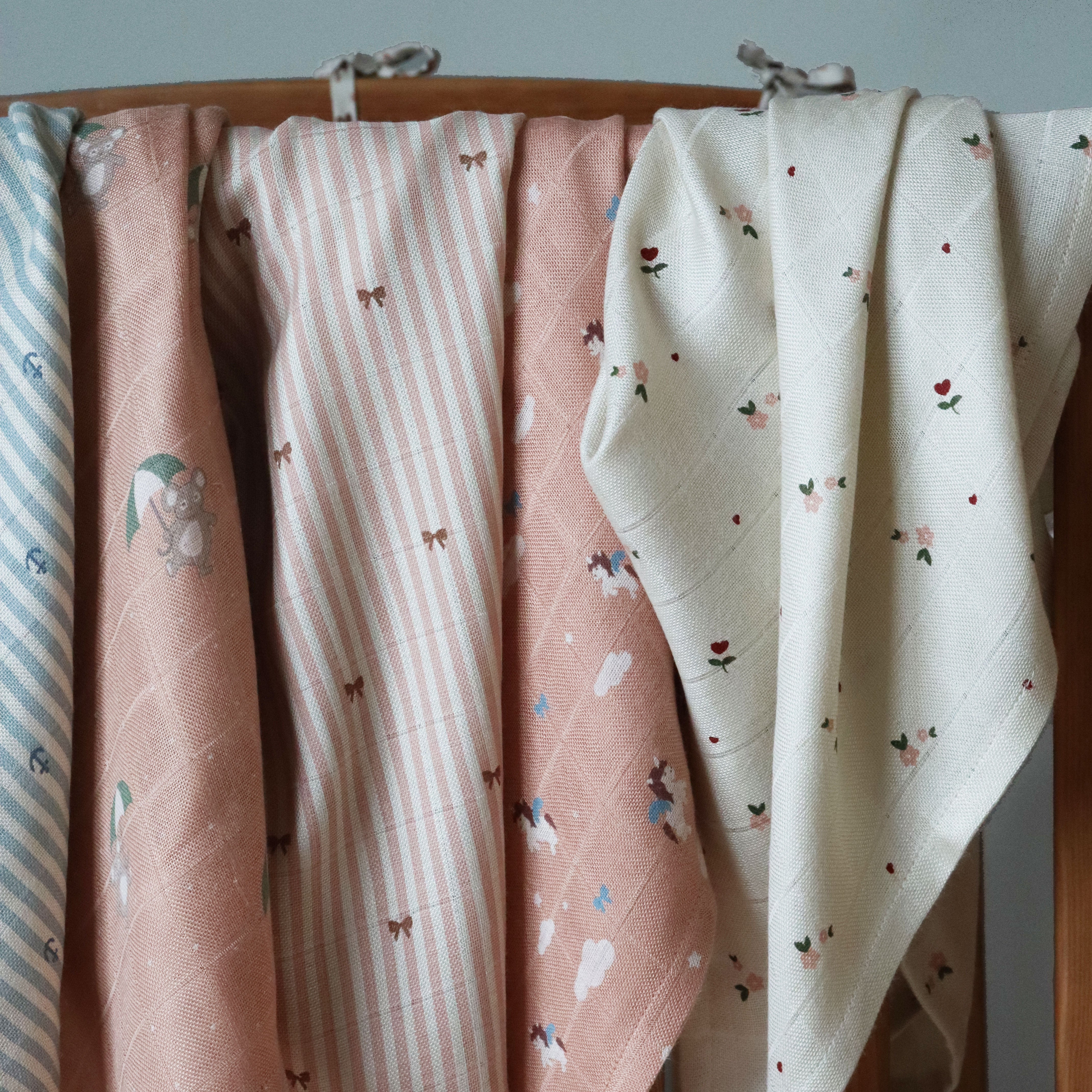 nuuroo Josefine bambus stofble - 2 stk. Stofble Stripe bow