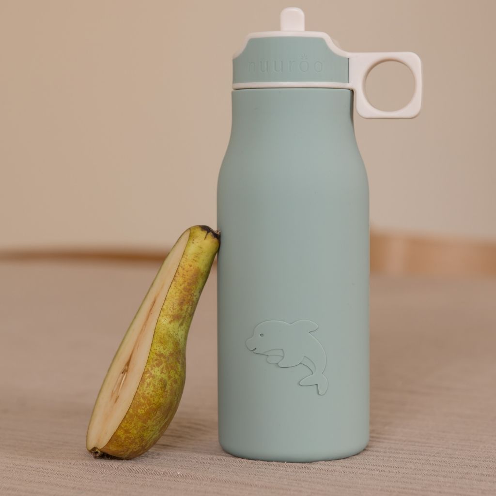 nuuroo Lau silikone drikkedunk - 400 ml Drinking bottle Desert sage