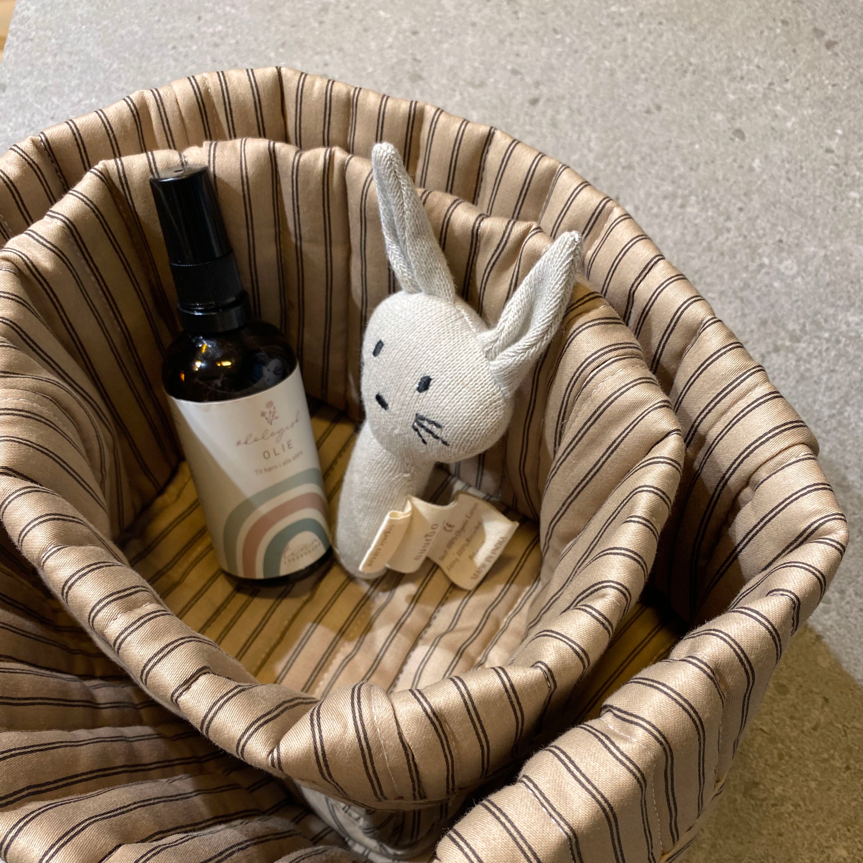 nuuroo Lumi kviltede opbevaringskurve - 2 stk Lagen Cream stripe