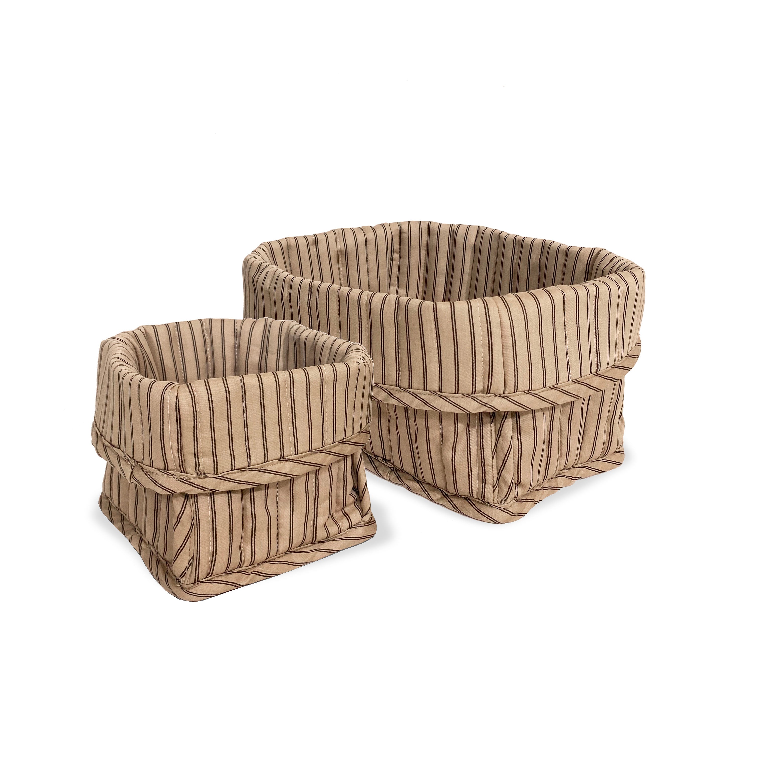 nuuroo Lumi kviltede opbevaringskurve - 2 stk Lagen Cream stripe