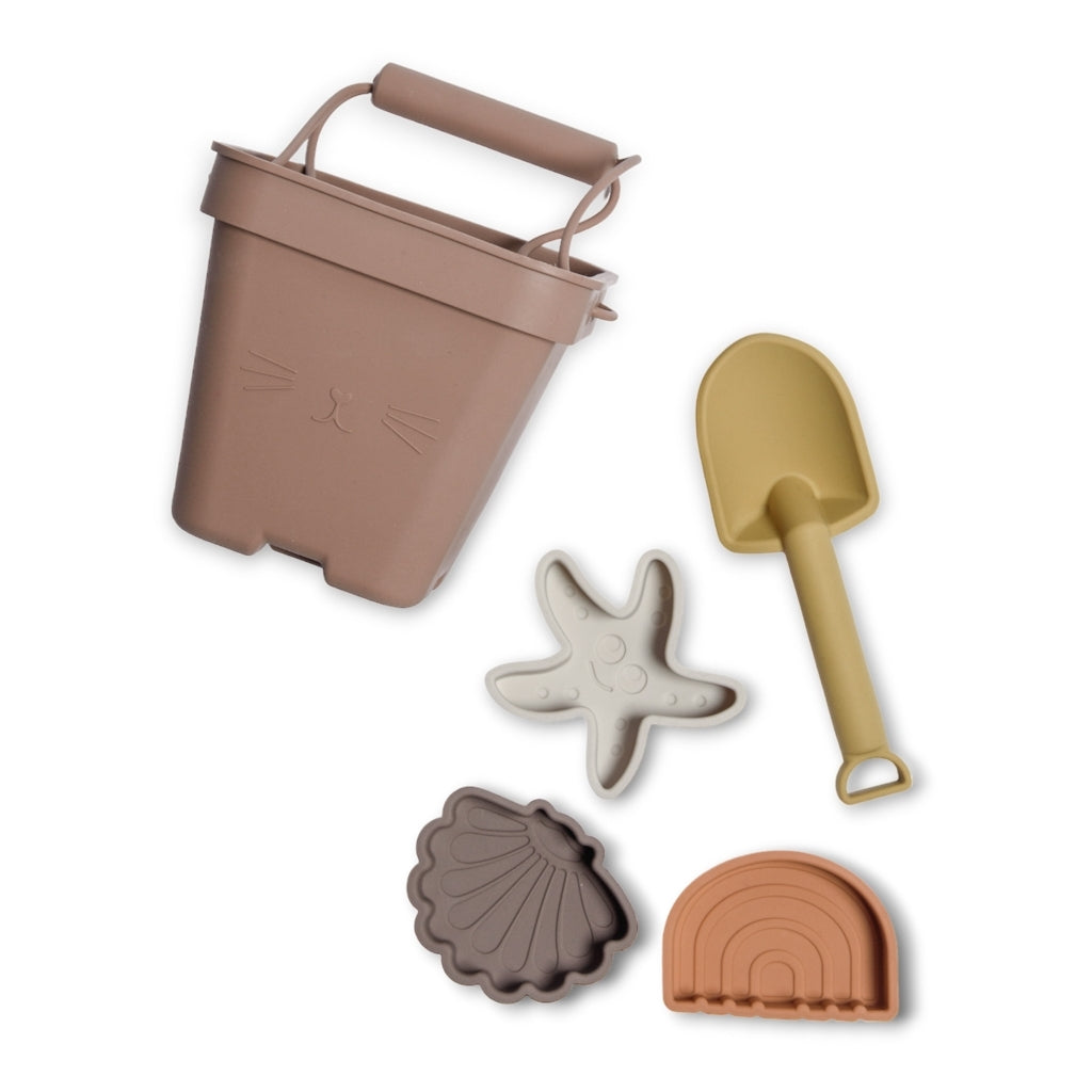 nuuroo Millan silikone strandsæt Beach set Brown color mix