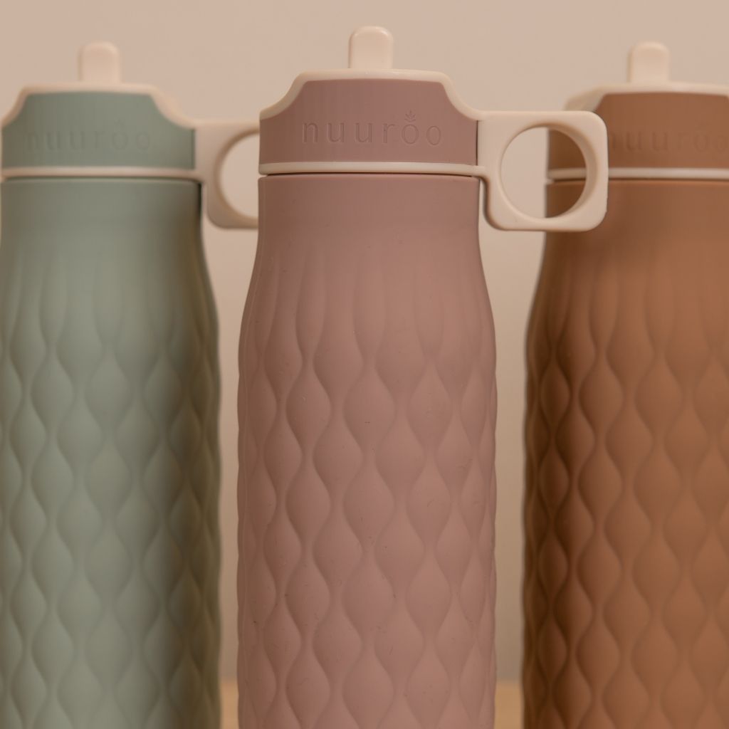 nuuroo Nima silikone drikkedunk - 400 ml Drinking bottle Woodrose