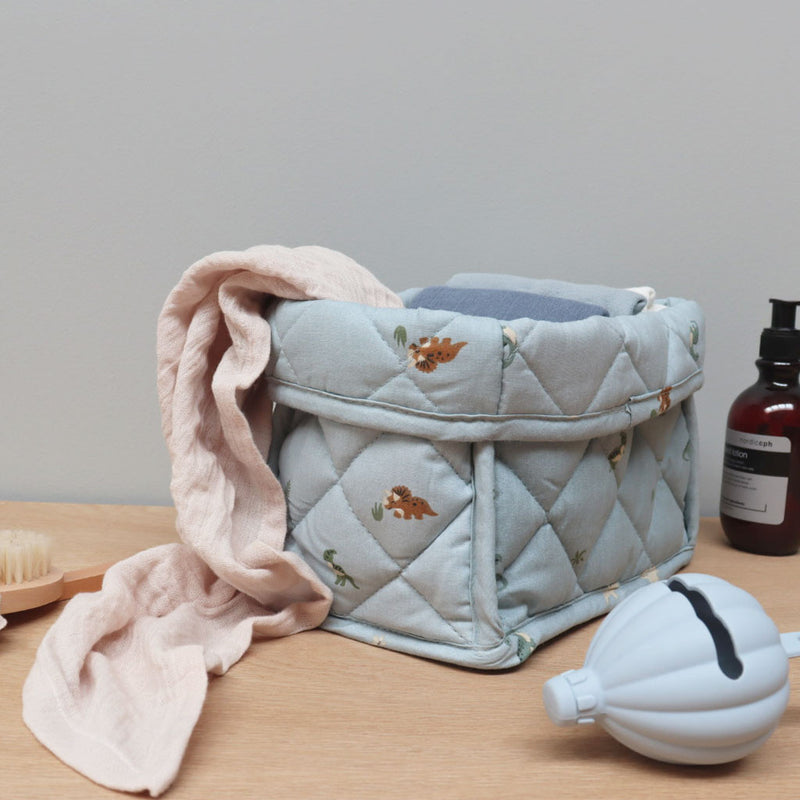 nuuroo Petu Petu - Kres quiltet opbevaringskurv - stor Storage bag Dino