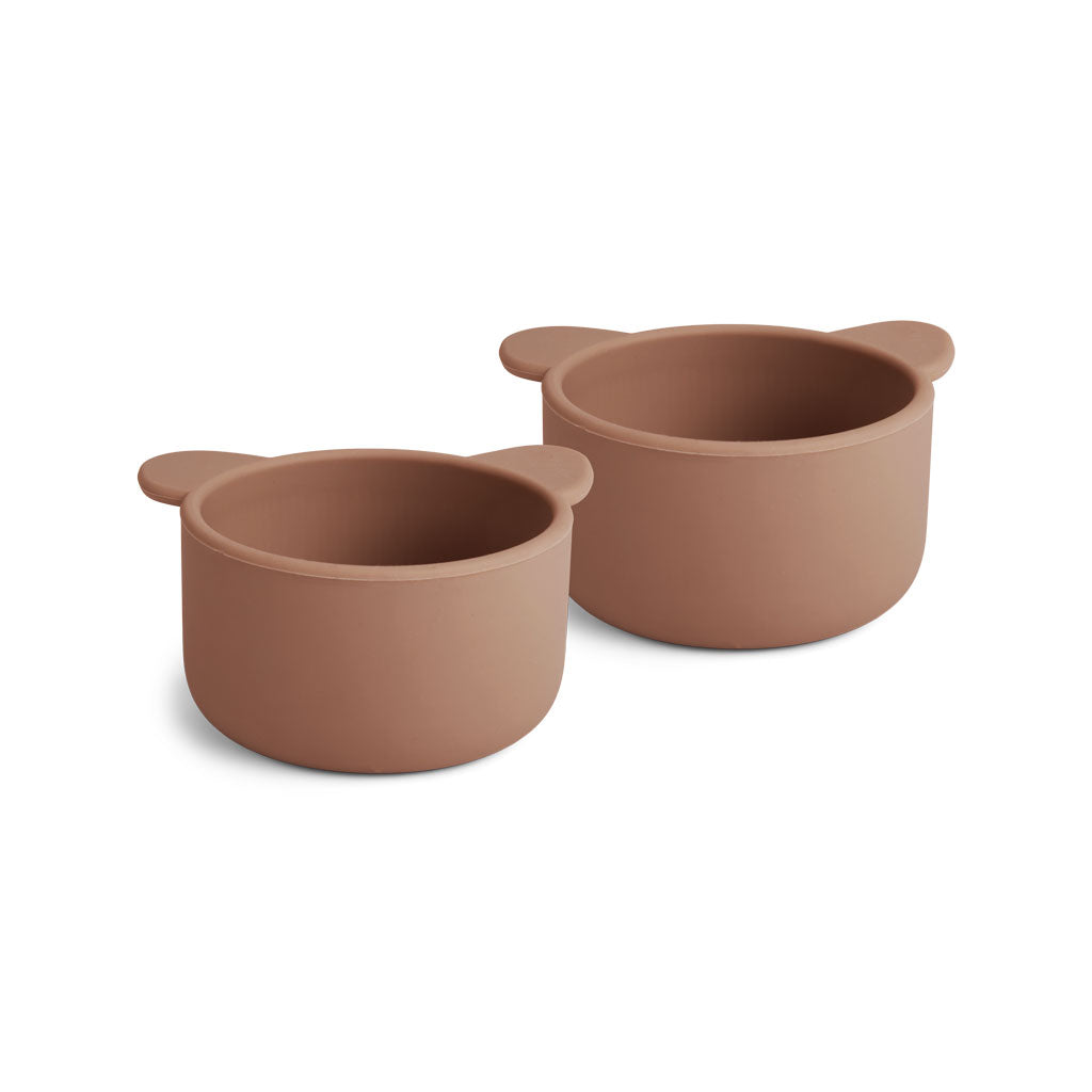nuuroo Rosa silikone snack skåle 2 pak Snackskål Chocolate malt