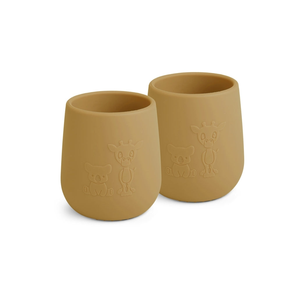 nuuroo Abel silikone kop - 2 stk. Kop Dusty yellow