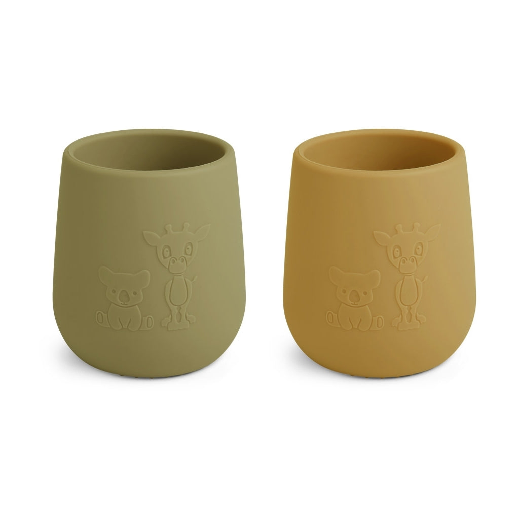 nuuroo Abel silikone kop - 2 stk. Kop Olive green / Dusty yellow