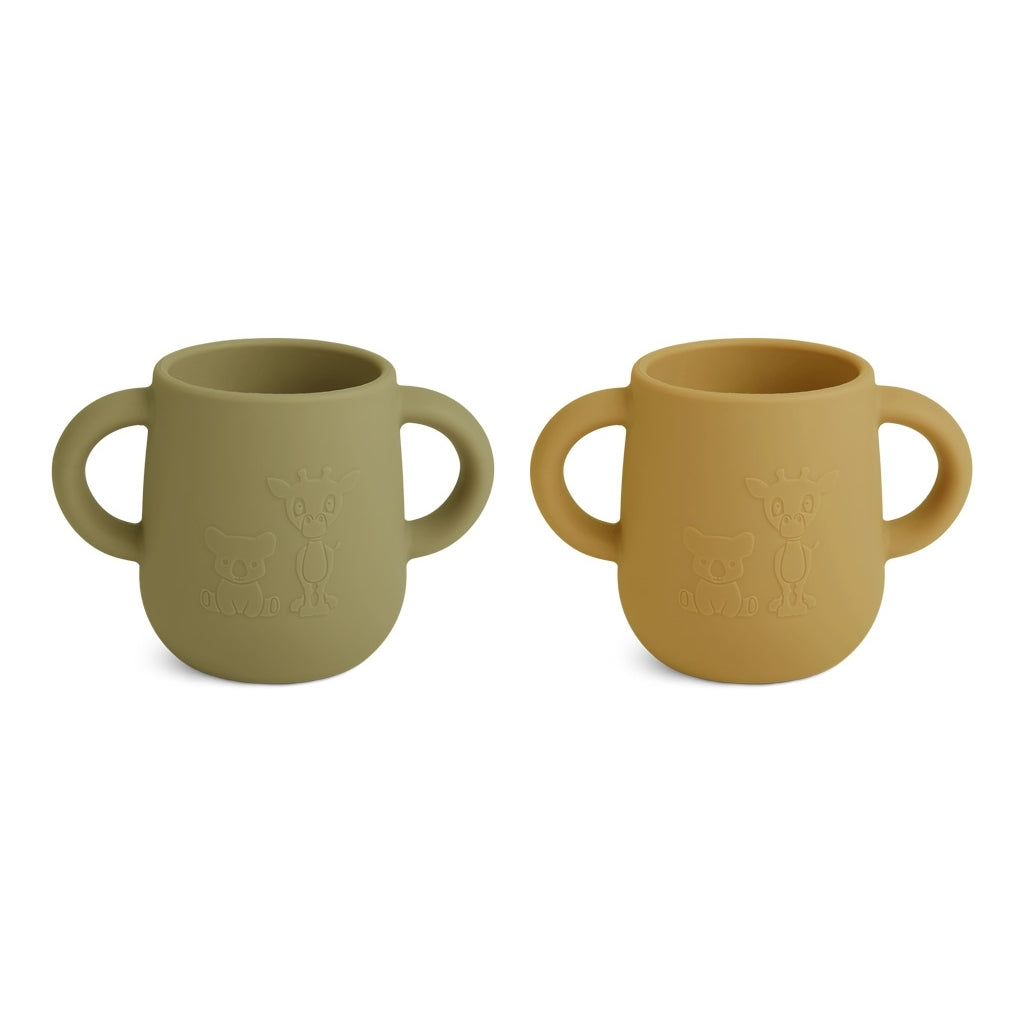 nuuroo Abiola silikone kop - 2 stk. Kop Olive green / Dusty yellow
