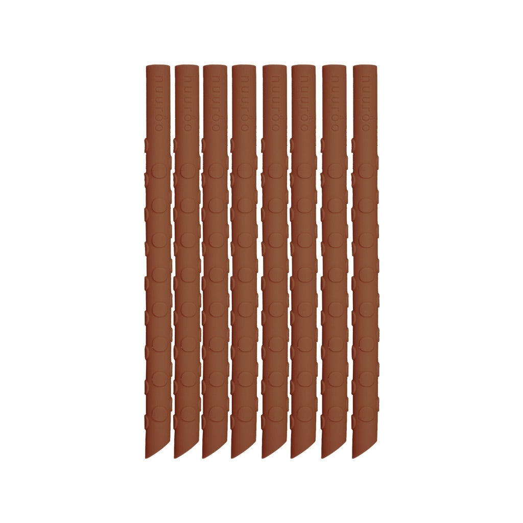 nuuroo Ada silicone straw - 8 pack Sugerør Caramel Café