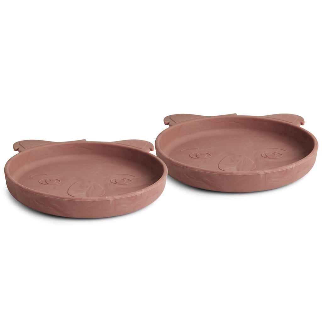 nuuroo Akila silikone tallerken - 2 stk. Tallerken Red mix