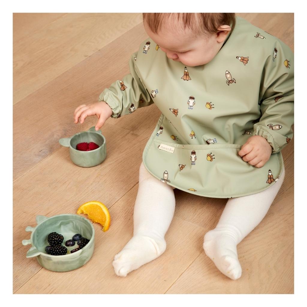 nuuroo Alex silikone dyb tallerken - 2 stk. Dyb tallerken Light green mix
