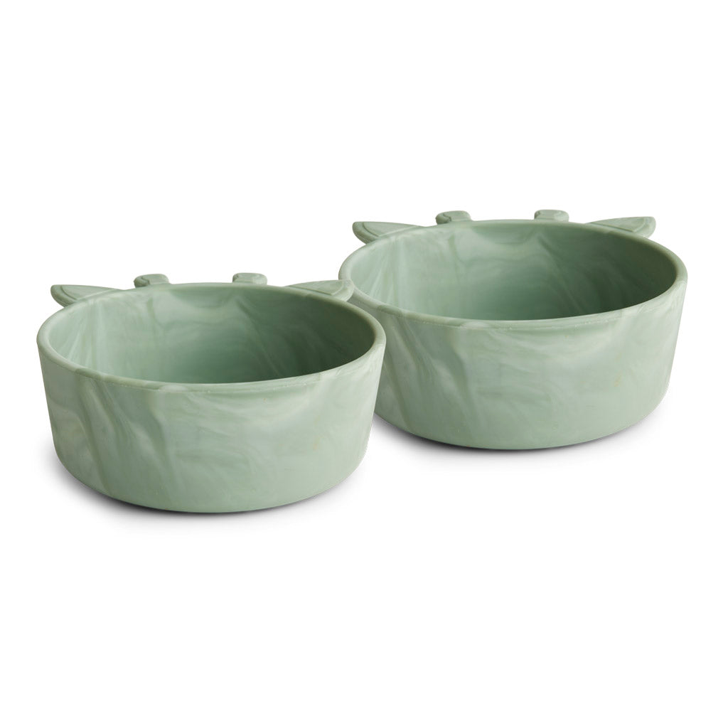 nuuroo Alex silikone dyb tallerken - 2 stk. Dyb tallerken Light green mix