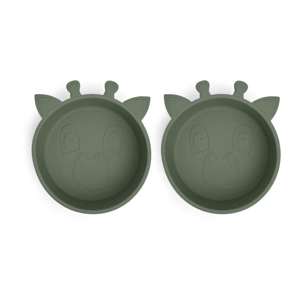 nuuroo Alex silikone dyb tallerken - 2 stk. Dyb tallerken Dusty green