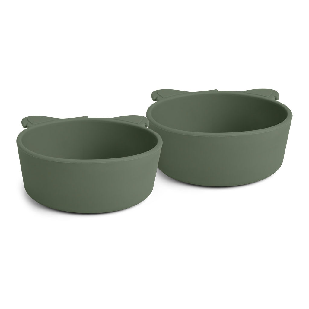 nuuroo Alex silikone dyb tallerken - 2 stk. Dyb tallerken Dusty green