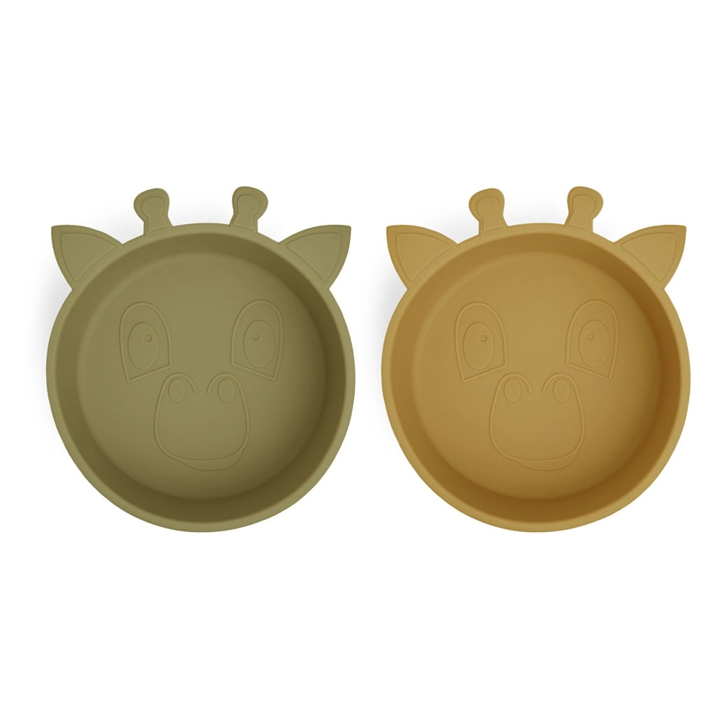 nuuroo Alex dyb tallerken 2-pak Dyb tallerken Olive green / Dusty yellow