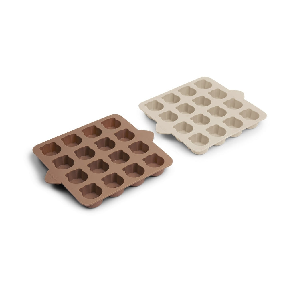 nuuroo Morgan isterningbakke - 2 stk. Isbæger Creme / Light brown