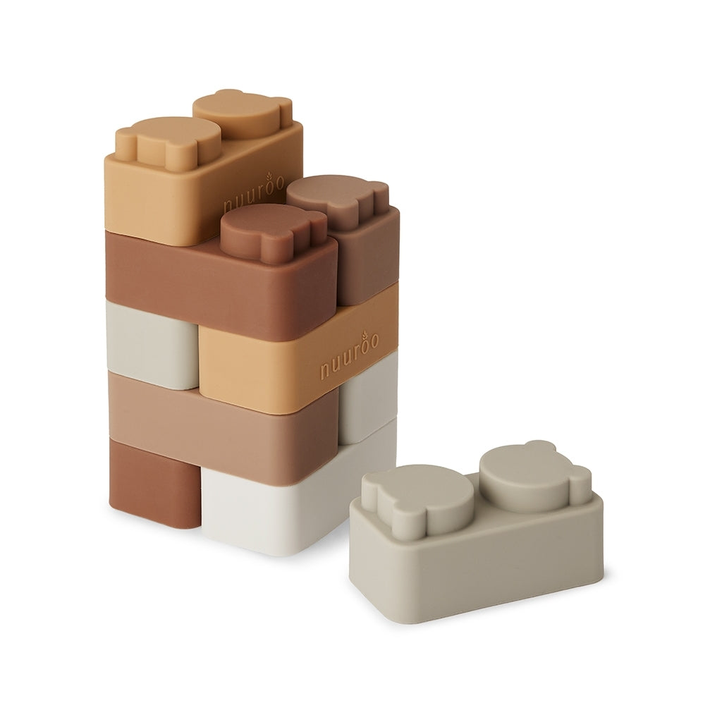 nuuroo Oli byggesten - 10 stk. Legetøj Brown color mix
