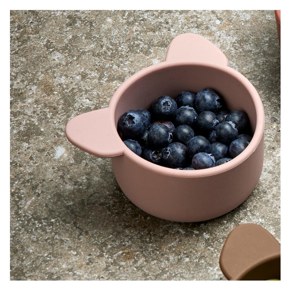 nuuroo Rosa silikone snackskål - 2 stk. Snackskål Woodrose