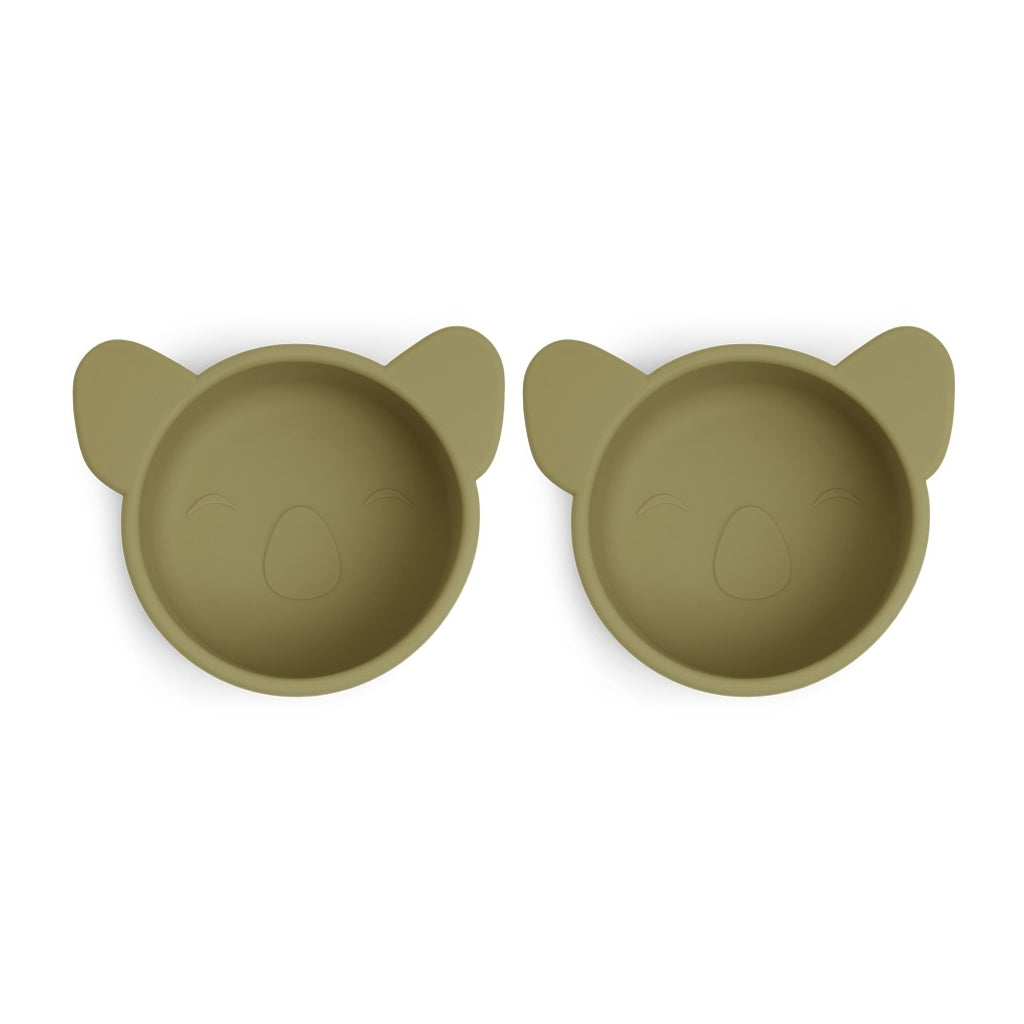 nuuroo Rosa silikone snackskål - 2 stk. Snackskål Olive green