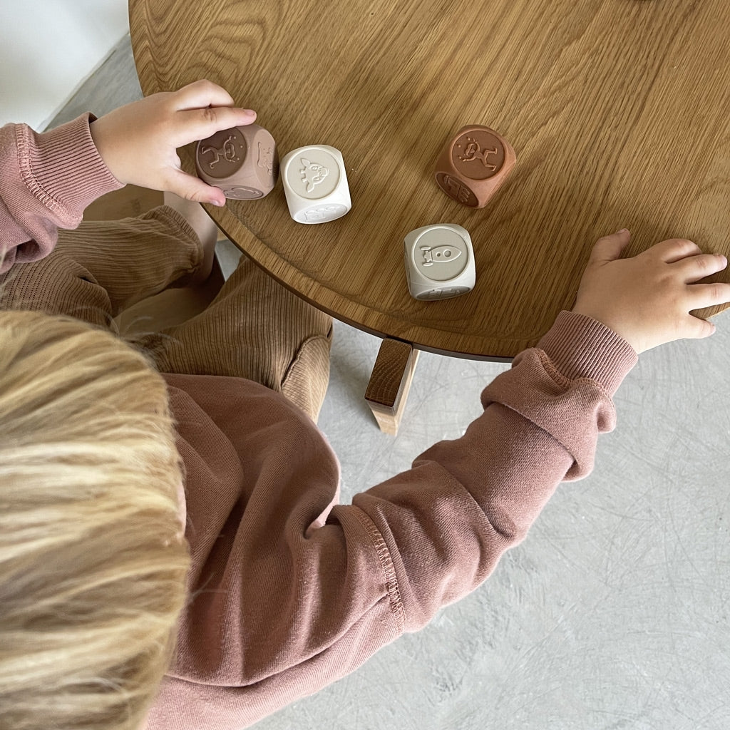 nuuroo Sana silicone dice 4 pack Legetøj Brown color mix