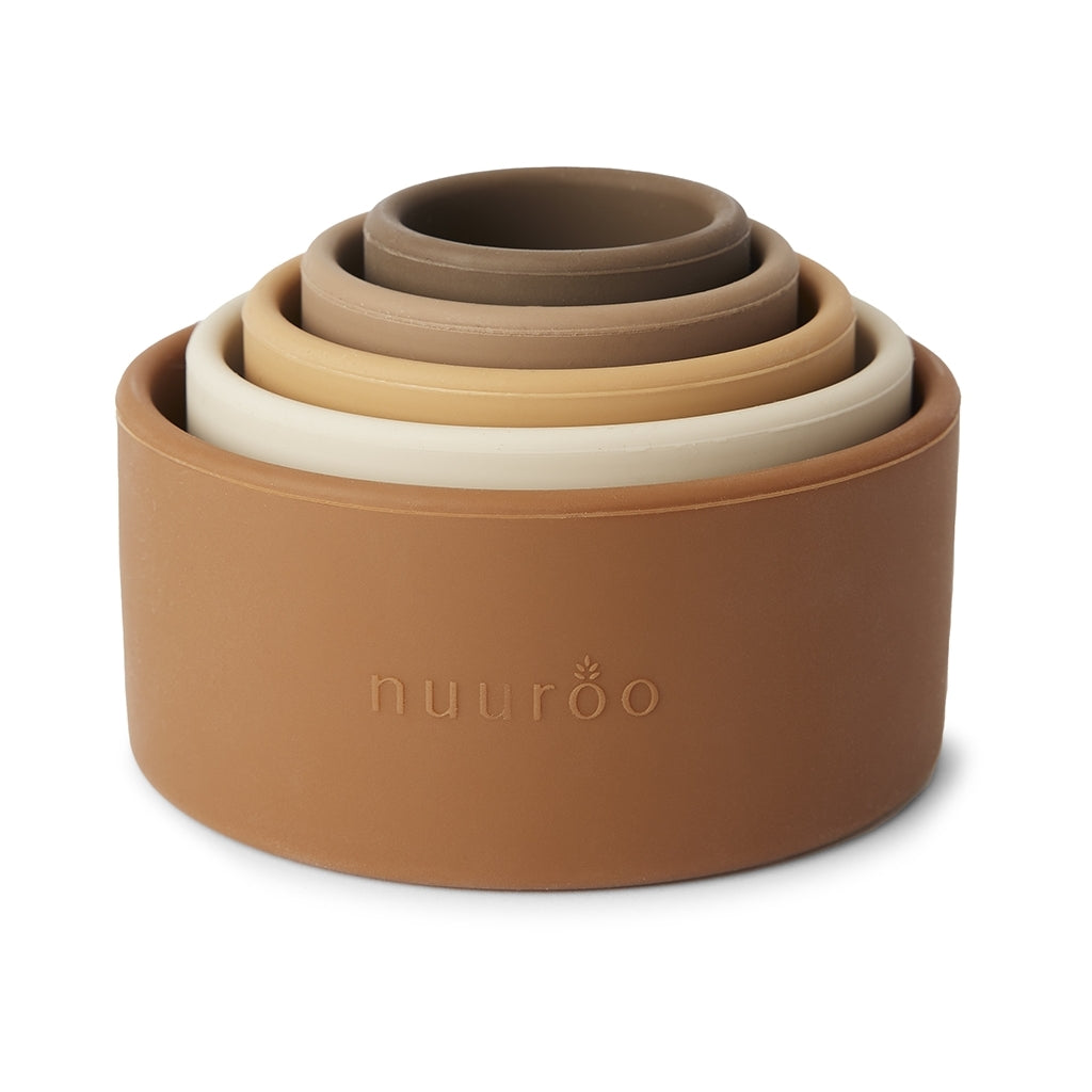 nuuroo Vanja silikone stabeltårn Legetøj Brown color mix
