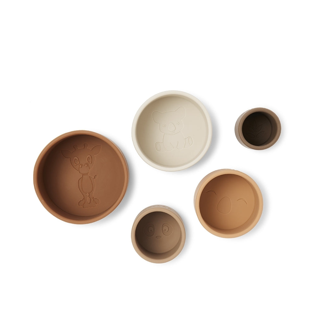 nuuroo Vanja silikone stabeltårn Legetøj Brown color mix