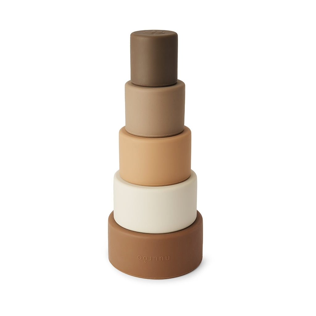 nuuroo Vanja silikone stabeltårn Legetøj Brown color mix